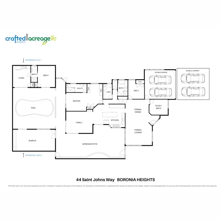 Floorplan of Homely house listing, 44 Saint Johns Way, Boronia Heights QLD 4124