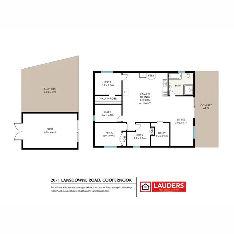 Floorplan of Homely rural property listing, 2071 Lansdowne Road, Coopernook NSW 2426