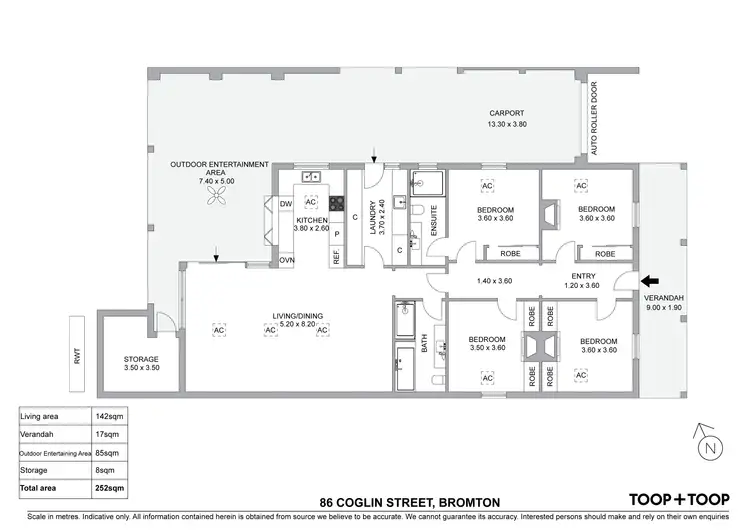 Floorplan of Homely house listing, 86 Coglin Street, Brompton SA 5007