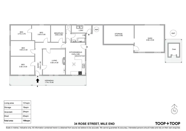 Floorplan of Homely house listing, 34 Rose Street, Mile End SA 5031