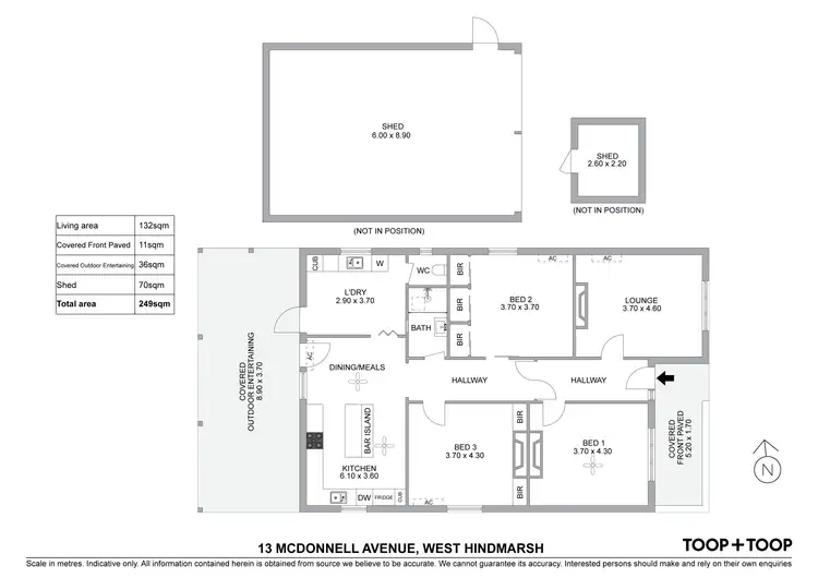 Floorplan of Homely house listing, 13 Mcdonnell Avenue, West Hindmarsh SA 5007
