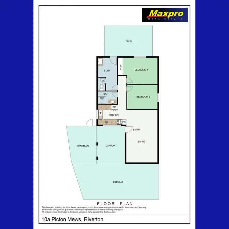 Floorplan of Homely semi-detached listing, 10a Picton Mews, Riverton WA 6148