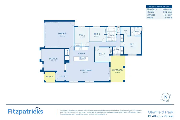 Floorplan of Homely house listing, 15 Allunga Street, Glenfield Park NSW 2650