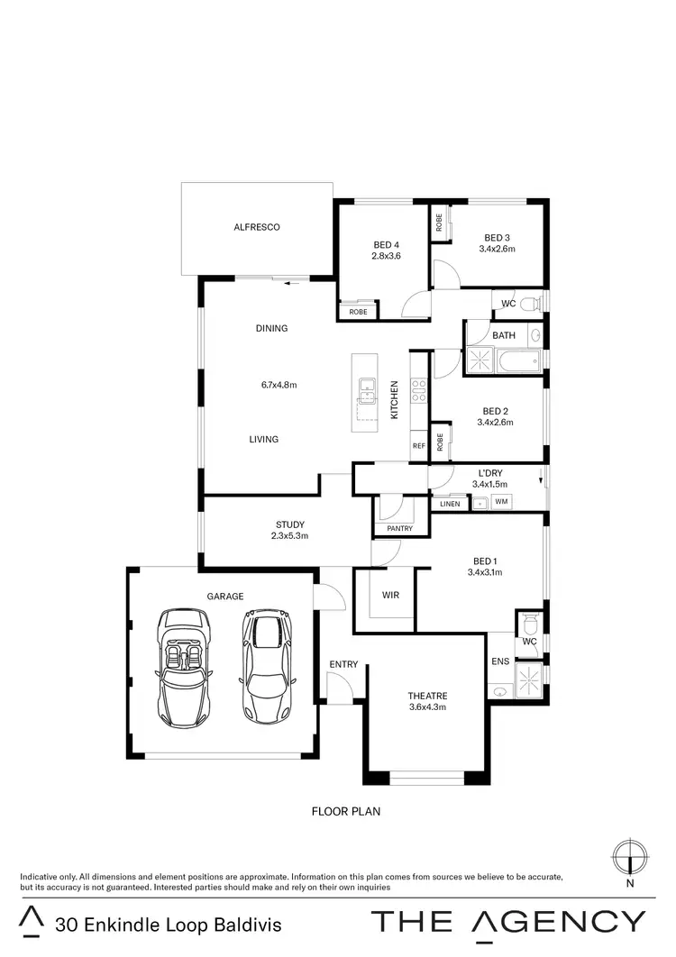 Floorplan of Homely house listing, 30 Enkindle Loop, Baldivis WA 6171