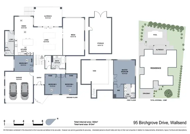 Floorplan of Homely house listing, 95 Birchgrove Drive, Wallsend NSW 2287