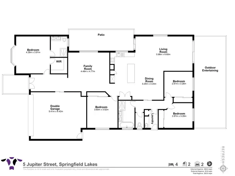 Floorplan of Homely house listing, 5 Jupiter Street, Springfield Lakes QLD 4300
