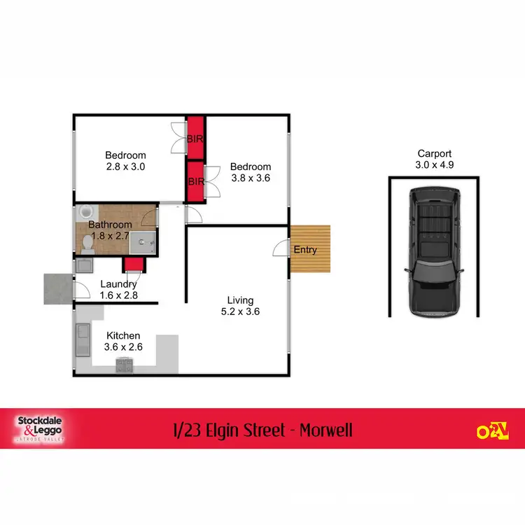 Floorplan of Homely unit listing, 1/23 Elgin Street, Morwell VIC 3840