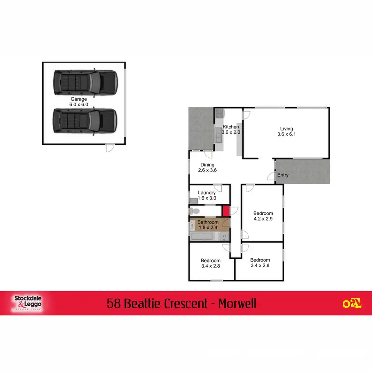 Floorplan of Homely house listing, 58 Beattie Crescent, Morwell VIC 3840