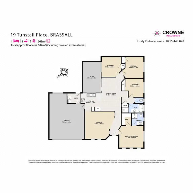 Floorplan of Homely house listing, 19 Tunstall Place, Brassall QLD 4305