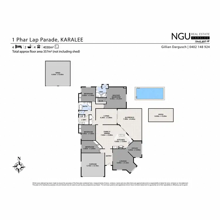 Floorplan of Homely house listing, 1 Phar Lap Parade, Karalee QLD 4306