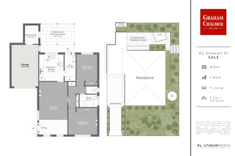 Floorplan of Homely house listing, 62 Stawell Street, Sale VIC 3850