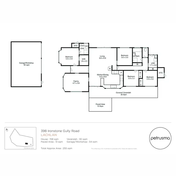 Floorplan of Homely rural property listing, 398 Ironstone Gully Road, Lachlan TAS 7140