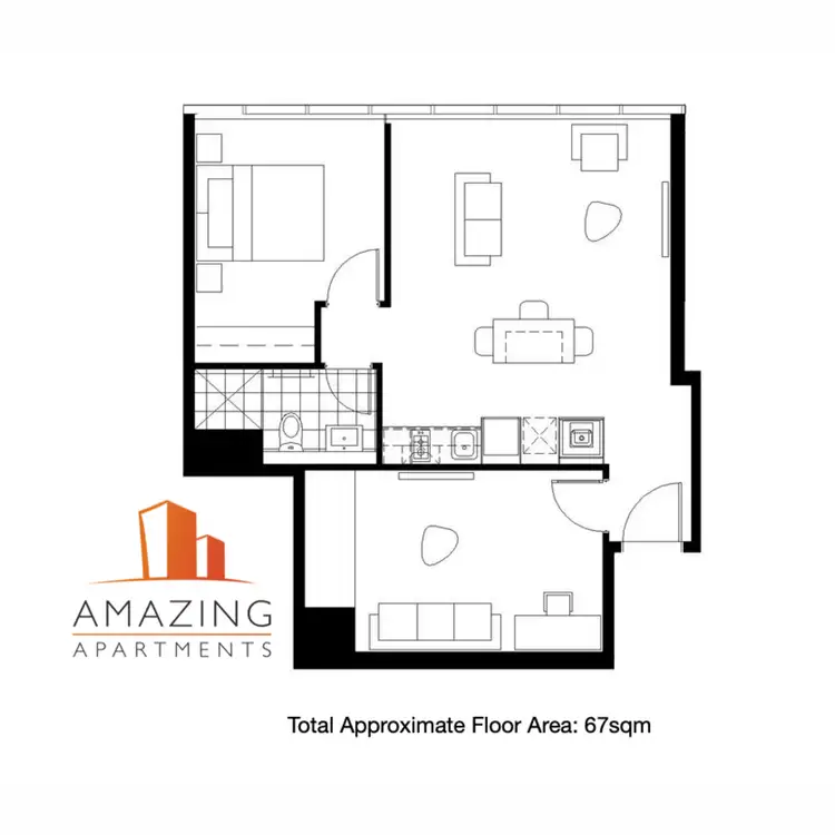 Floorplan of Homely apartment listing, L33/222 Margaret Street, Brisbane City QLD 4000