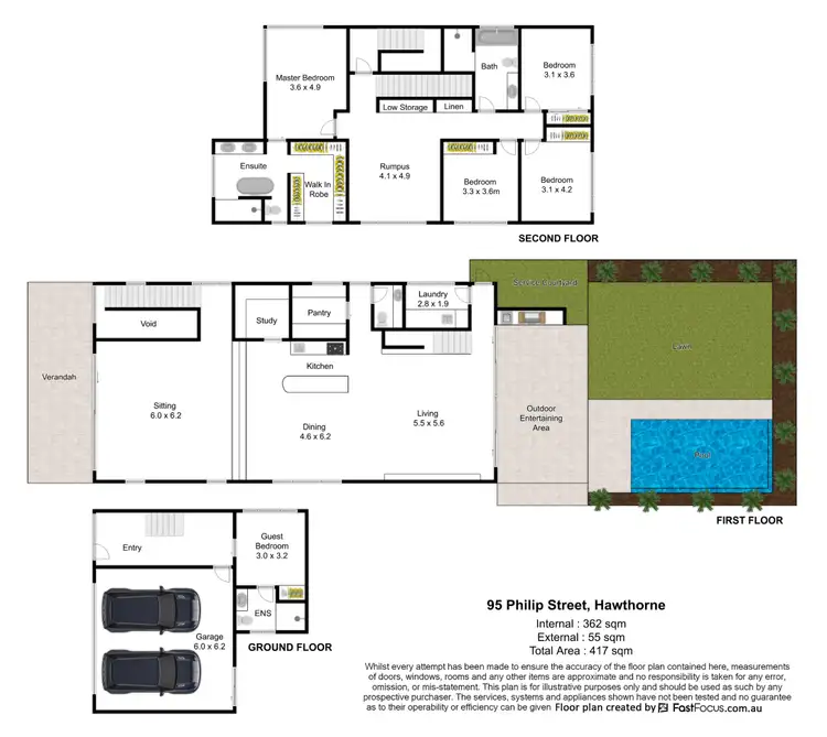Floorplan of Homely house listing, 95 Philip Street, Hawthorne QLD 4171