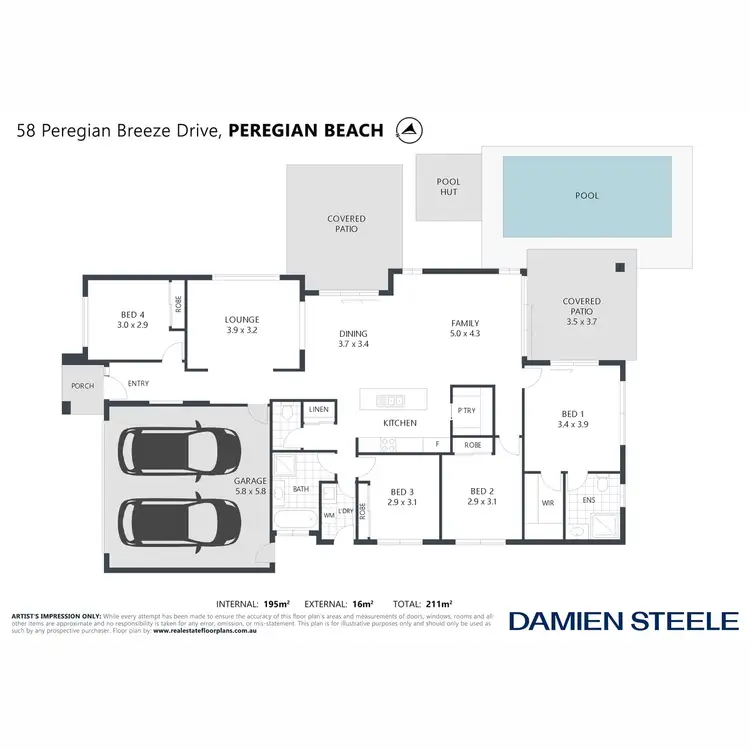 Floorplan of Homely house listing, 58 Peregian Breeze Drive, Peregian Beach QLD 4573