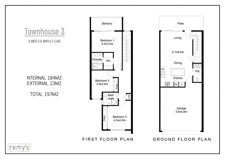 Floorplan of Homely townhouse listing, 3/41 Kennington Road, Camp Hill QLD 4152