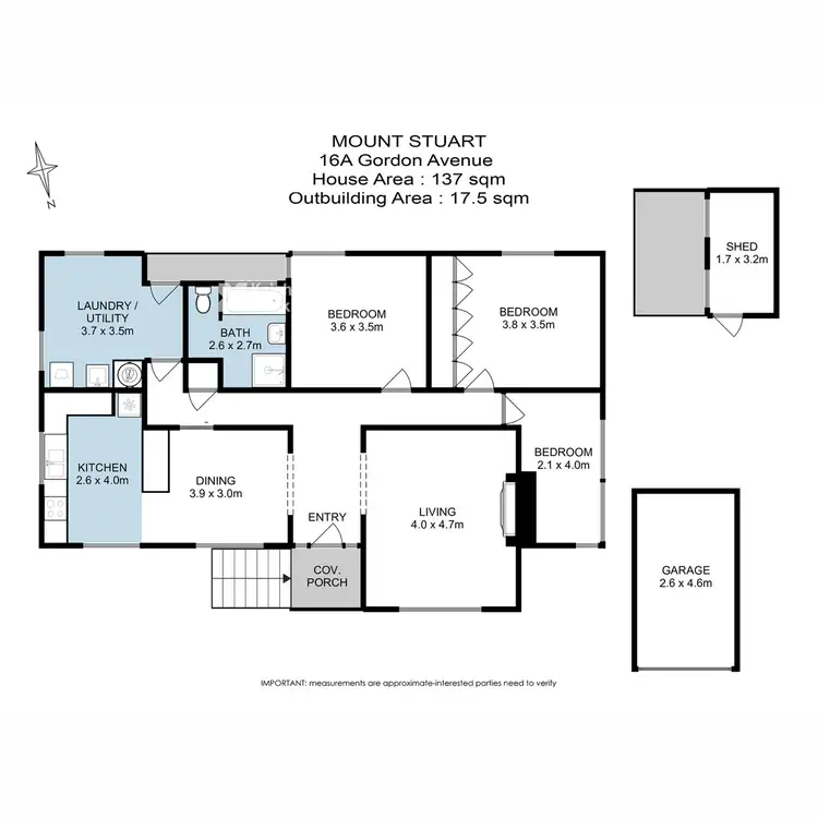 Floorplan of Homely house listing, 16a Gordon Avenue, Mount Stuart TAS 7000