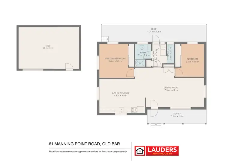 Floorplan of Homely rural property listing, 61 Manning Point Road, Old Bar NSW 2430