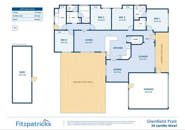Floorplan of Homely house listing, 24 Lamilla Street, Glenfield Park NSW 2650