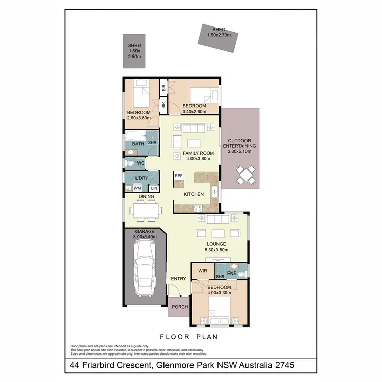 Floorplan of Homely house listing, 44 Friarbird Crescent, Glenmore Park NSW 2745