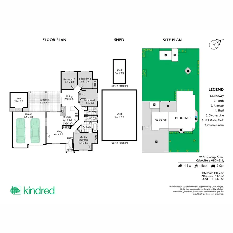 Floorplan of Homely house listing, 62 Tullawong Drive, Caboolture QLD 4510