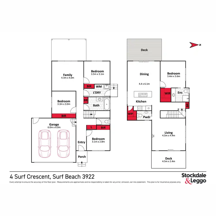 Floorplan of Homely house listing, 4 Surf Crescent, Surf Beach VIC 3922
