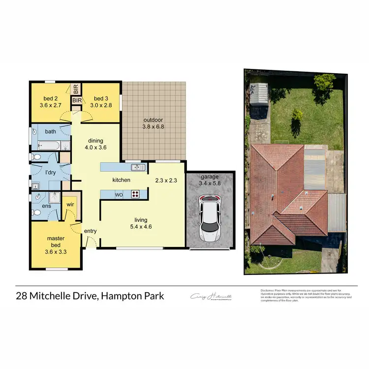 Floorplan of Homely house listing, 28 Michelle Drive, Hampton Park VIC 3976