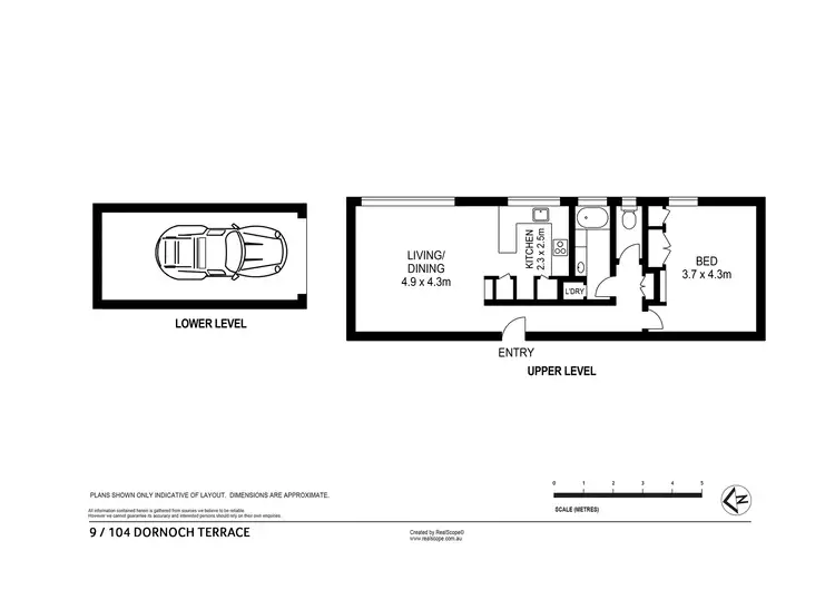 Floorplan of Homely unit listing, 9/104 Dornoch Tce, Highgate Hill QLD 4101