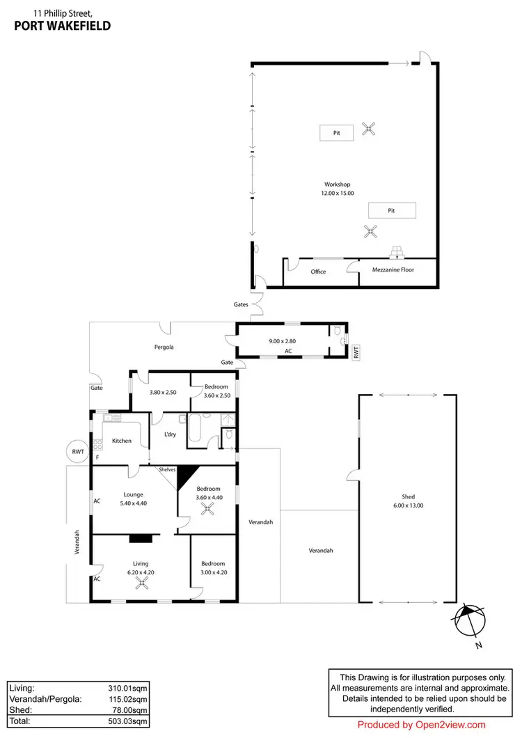 Floorplan of Homely house listing, 1 Phillips Road, Port Wakefield SA 5550
