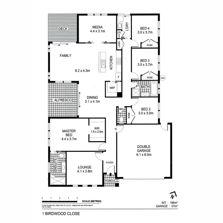 Floorplan of Homely house listing, 1 Birdwood Close, Eaglehawk VIC 3556