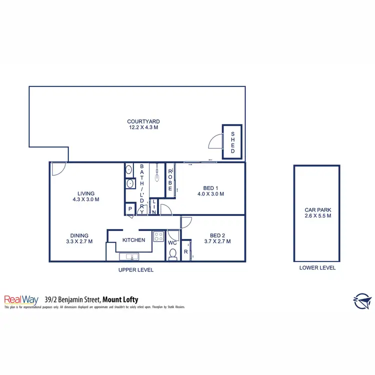 Floorplan of Homely unit listing, 39/2 Benjamin Street, Mount Lofty QLD 4350