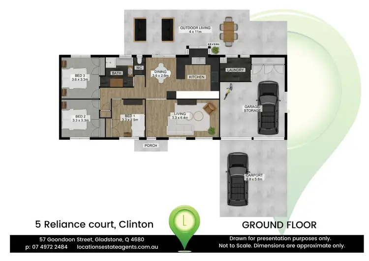 Floorplan of Homely house listing, 5 Reliance Court, Clinton QLD 4680