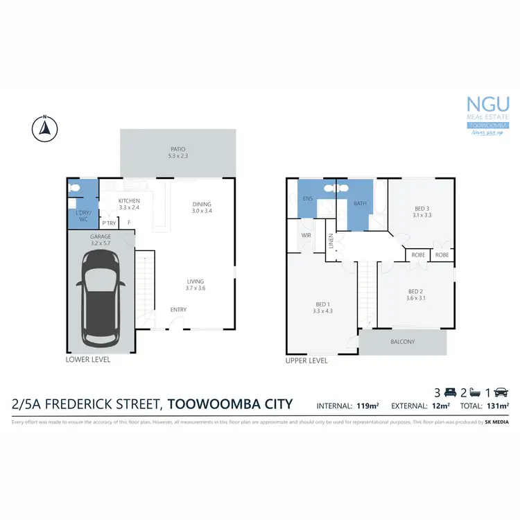 Floorplan of Homely unit listing, 2/5a Frederick Street, East Toowoomba QLD 4350