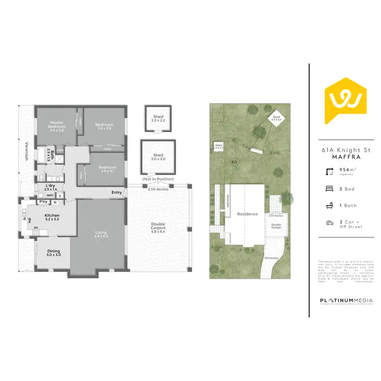 Floorplan of Homely house listing, 61A Knight Street, Maffra VIC 3860