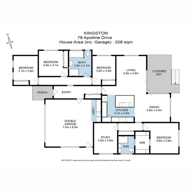Floorplan of Homely house listing, 78 Apolline Drive, Kingston TAS 7050