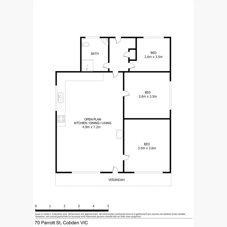 Floorplan of Homely house listing, 70 Parrott Street, Cobden VIC 3266