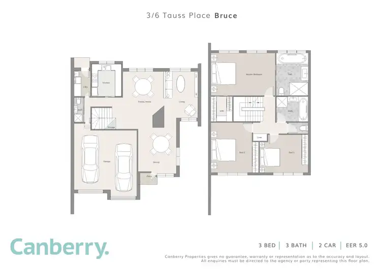 Floorplan of Homely townhouse listing, 3/6 Tauss Place, Bruce ACT 2617