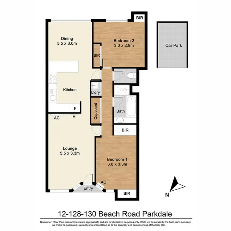 Floorplan of Homely apartment listing, 12/128-130 Beach Road, Parkdale VIC 3195