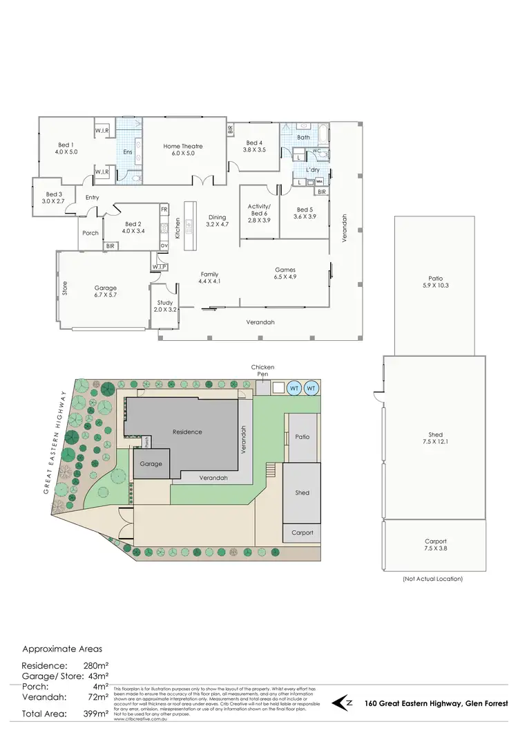 Floorplan of Homely house listing, 160 Great Eastern Highway, Glen Forrest WA 6071