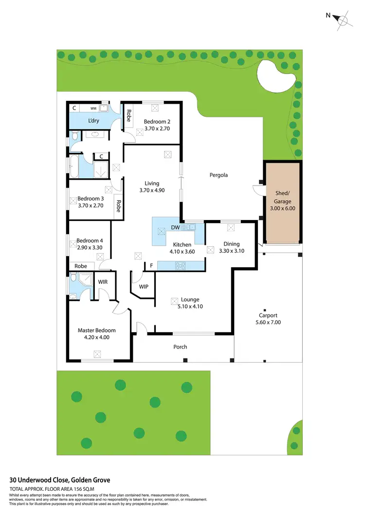 Floorplan of Homely house listing, 30 Underwood Close, Golden Grove SA 5125