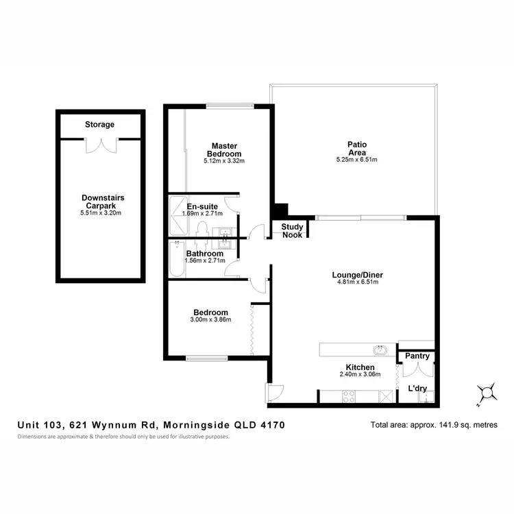 Floorplan of Homely apartment listing, 103/621 Wynnum Road, Morningside QLD 4170