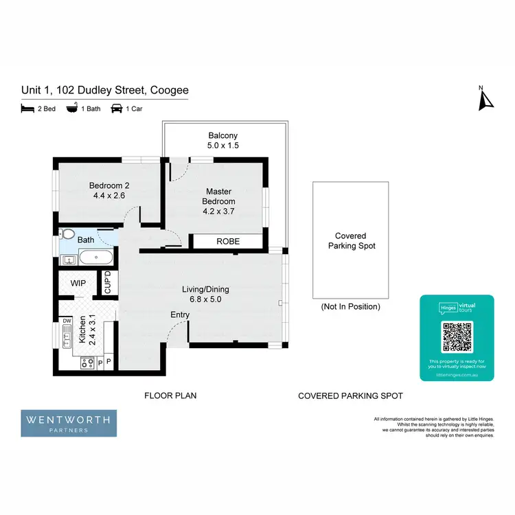 Floorplan of Homely apartment listing, 1/102 Dudley Street, Coogee NSW 2034