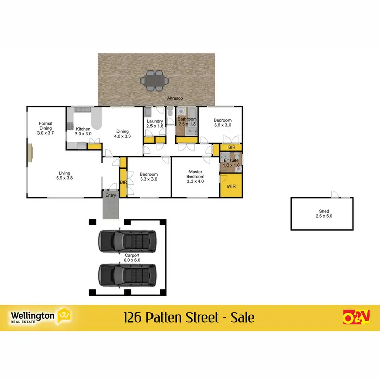 Floorplan of Homely house listing, 126 Patten Street, Sale VIC 3850