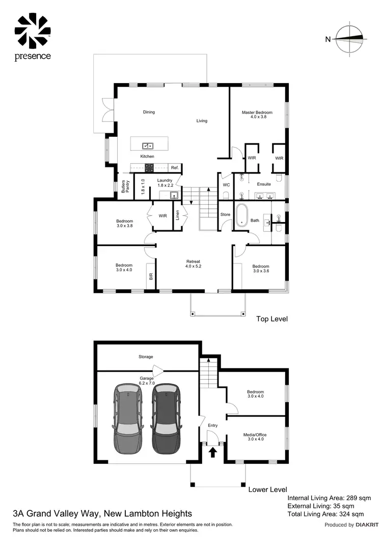 Floorplan of Homely house listing, 3A Grand Valley Way, New Lambton Heights NSW 2305