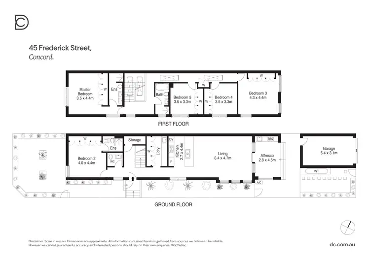 Floorplan of Homely semi-detached listing, 45 Frederick Street, Concord NSW 2137