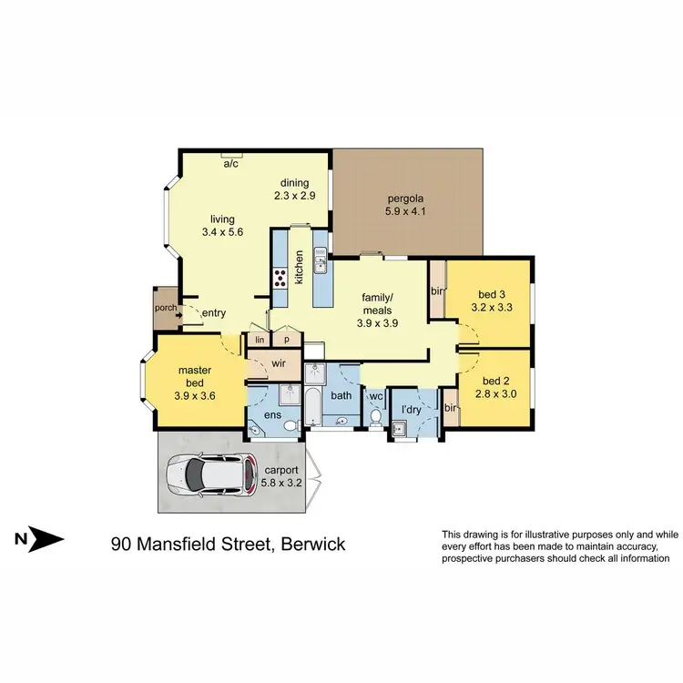 Floorplan of Homely house listing, 90 Mansfield Street, Berwick VIC 3806