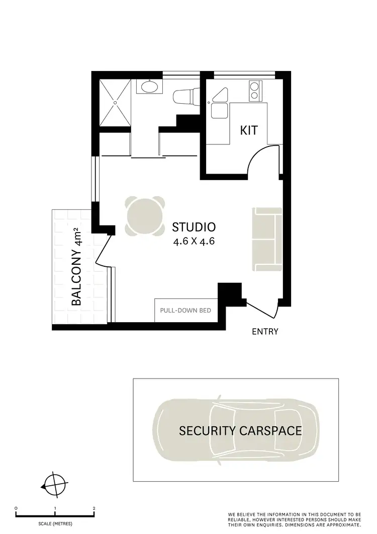 Floorplan of Homely studio listing, 72/5-7 The Esplanade, Elizabeth Bay NSW 2011