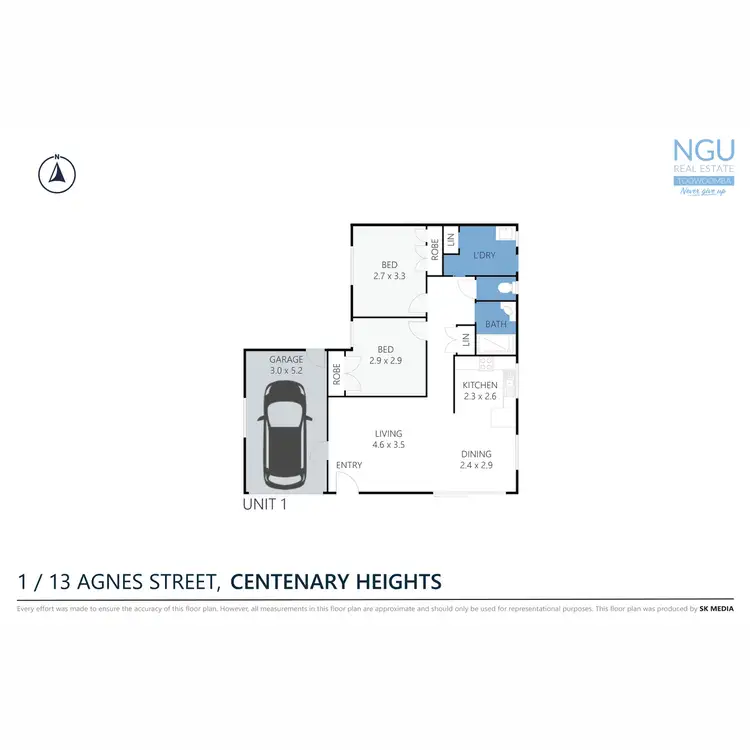Floorplan of Homely retirement listing, 1/13 Agnes Street,, Centenary Heights QLD 4350