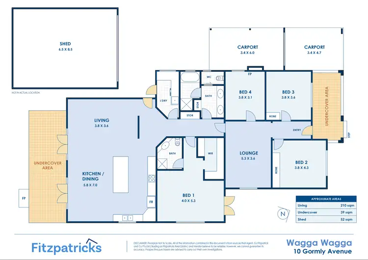 Floorplan of Homely house listing, 10 Gormly Avenue, Wagga Wagga NSW 2650