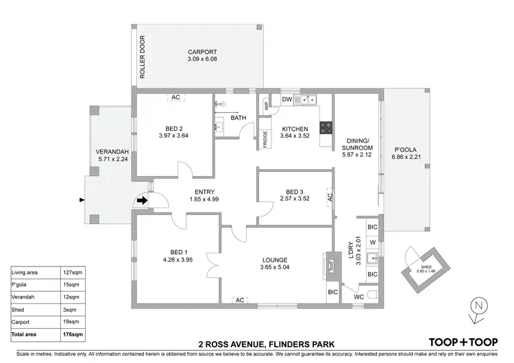 Floorplan of Homely house listing, 2 Ross Avenue, Flinders Park SA 5025